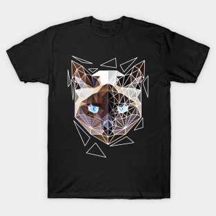 Siamese cat geometry T-Shirt